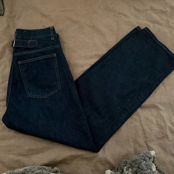 Zara Women’s Dark Blue Relaxed Jeans with Back Adjuster - Picture 4 of 4